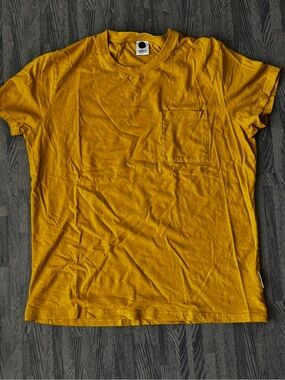 Men's NN07 Pocket Tee in Mustard Yellow - Casual Crew Neck